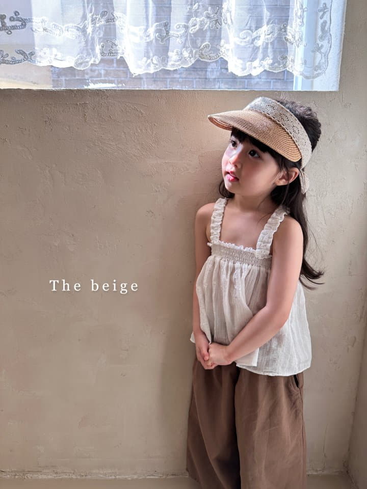 The Beige - Korean Children Fashion - #todddlerfashion - Smocked Sleeveless Blouse - 8