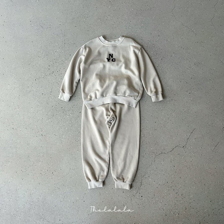 The Lalala - Korean Children Fashion - #designkidswear - NYC Sweatshirt Bottom Set - 12