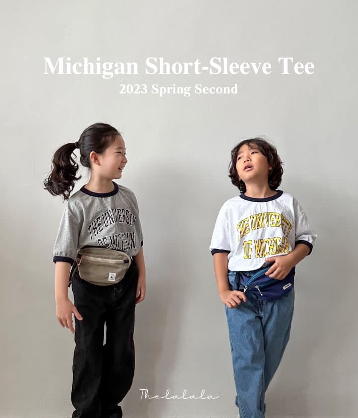 The Lalala - Korean Children Fashion - #discoveringself - Michigan Short Sleeves Teee