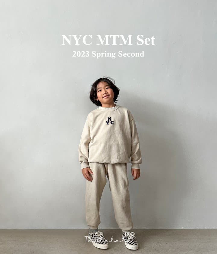 The Lalala - Korean Children Fashion - #kidzfashiontrend - NYC Sweatshirt Bottom Set