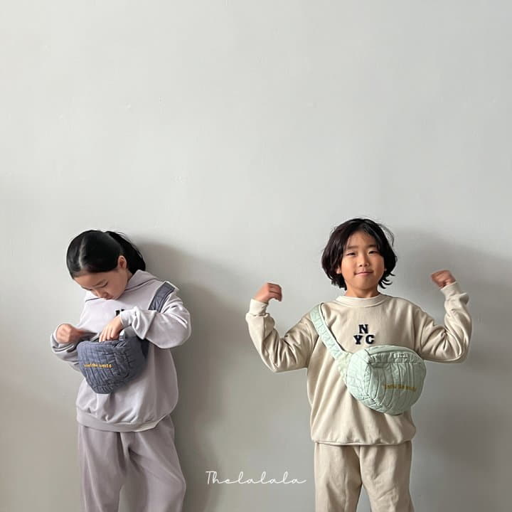 The Lalala - Korean Children Fashion - #stylishchildhood - NYC Sweatshirt Bottom Set - 9