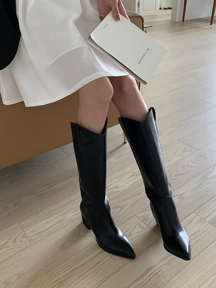 The Muse - Korean Women Fashion - #momslook - 1001 Long Western Boots - 5