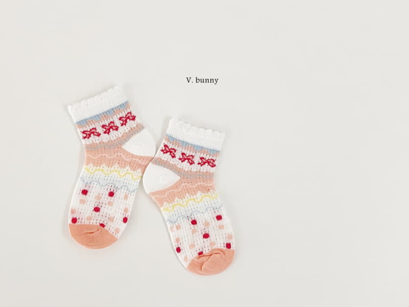 V Bunny - Korean Children Fashion - #kidzfashiontrend - Colorful Socks Set - 4