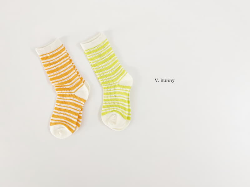 V Bunny - Korean Children Fashion - #childofig - Bon Jour Socks Set - 7