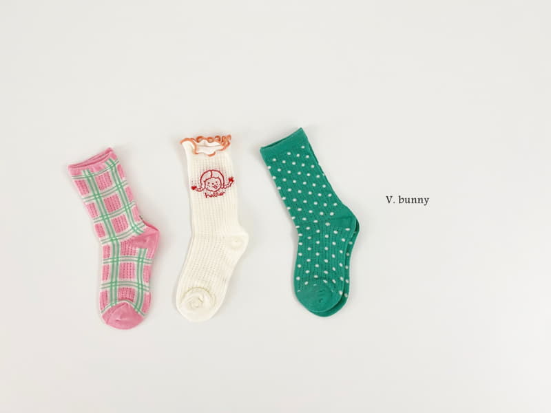 V Bunny - Korean Children Fashion - #childofig - Anna Socks Set - 11