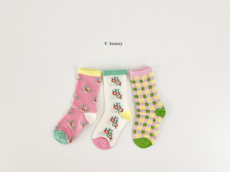 V Bunny - Korean Children Fashion - #childofig - Susunhwa Socks Set - 10