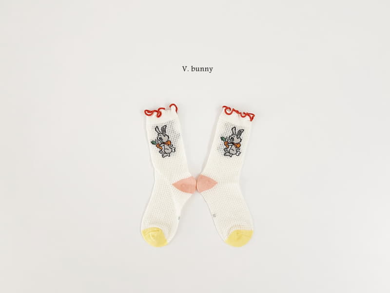V Bunny - Korean Children Fashion - #childrensboutique - Carrot Rabbit Socks Set