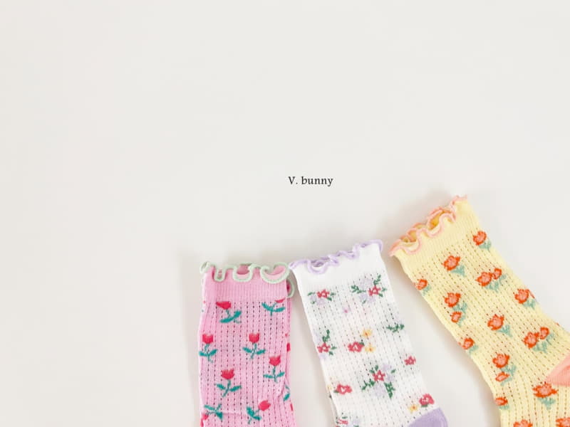 V Bunny - Korean Children Fashion - #childrensboutique - Frill Garden Socks Set - 9