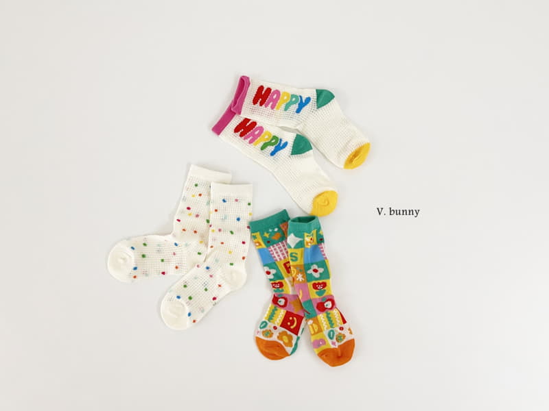 V Bunny - Korean Children Fashion - #designkidswear - Bubble Pop Socks Set - 7