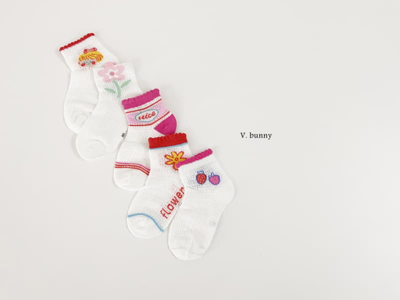 V Bunny - Korean Children Fashion - #designkidswear - Minimi Socks Set - 5