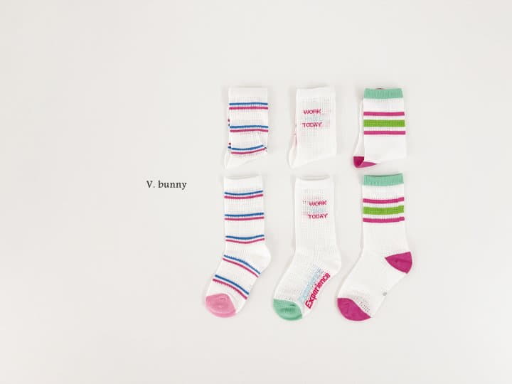 V Bunny - Korean Children Fashion - #designkidswear - Walk Socks Set - 3
