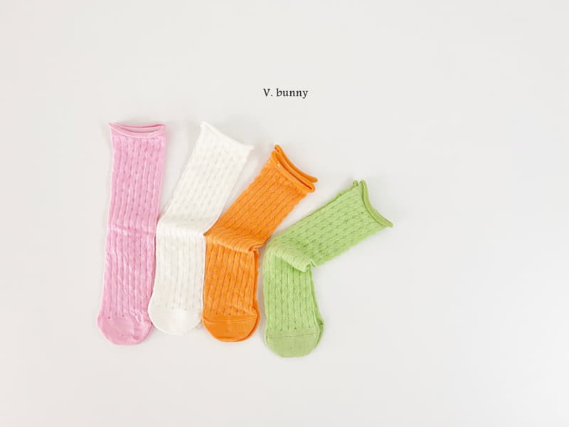 V Bunny - Korean Children Fashion - #designkidswear - Twist Socks Set - 7