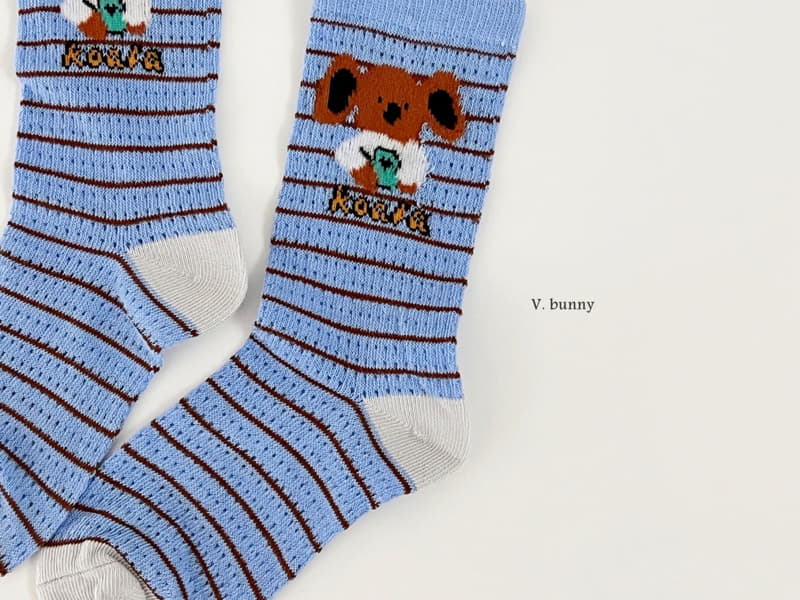 V Bunny - Korean Children Fashion - #designkidswear - Cotdan Socks Set - 3