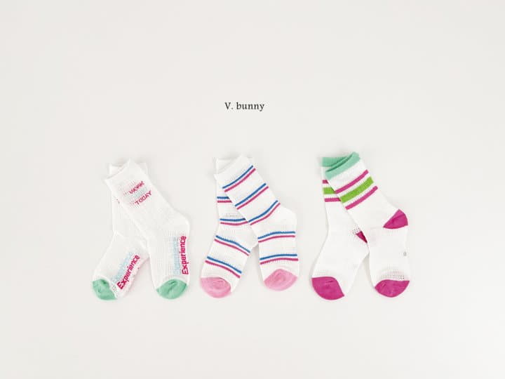 V Bunny - Korean Children Fashion - #designkidswear - Walk Socks Set - 4