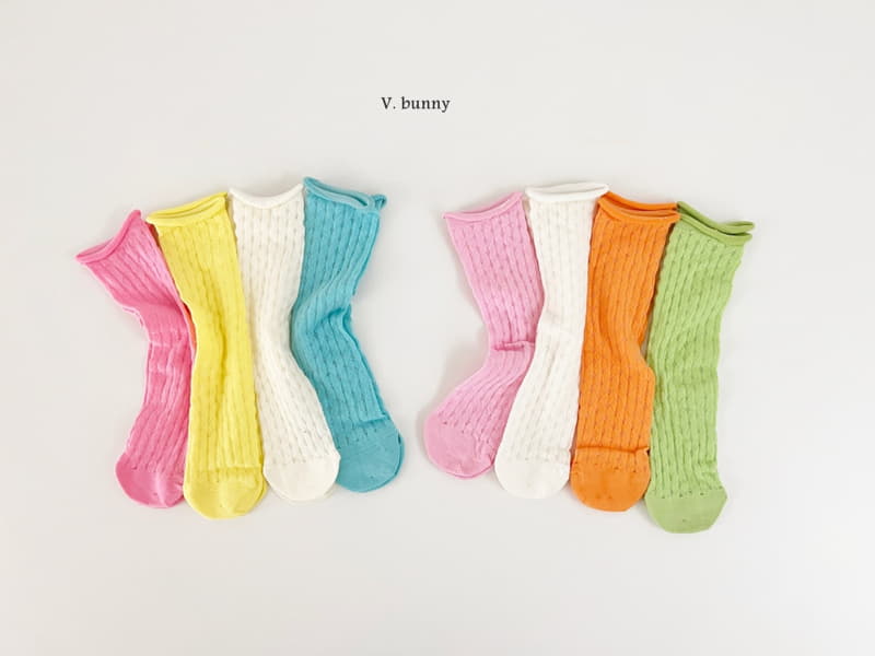 V Bunny - Korean Children Fashion - #discoveringself - Twist Socks Set - 8