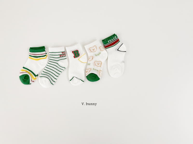 V Bunny - Korean Children Fashion - #fashionkids - Boston Socks Set - 10