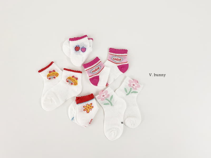 V Bunny - Korean Children Fashion - #fashionkids - Minimi Socks Set - 7