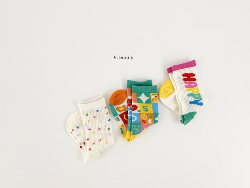 V Bunny - Korean Children Fashion - #kidsstore - Bubble Pop Socks Set - 11