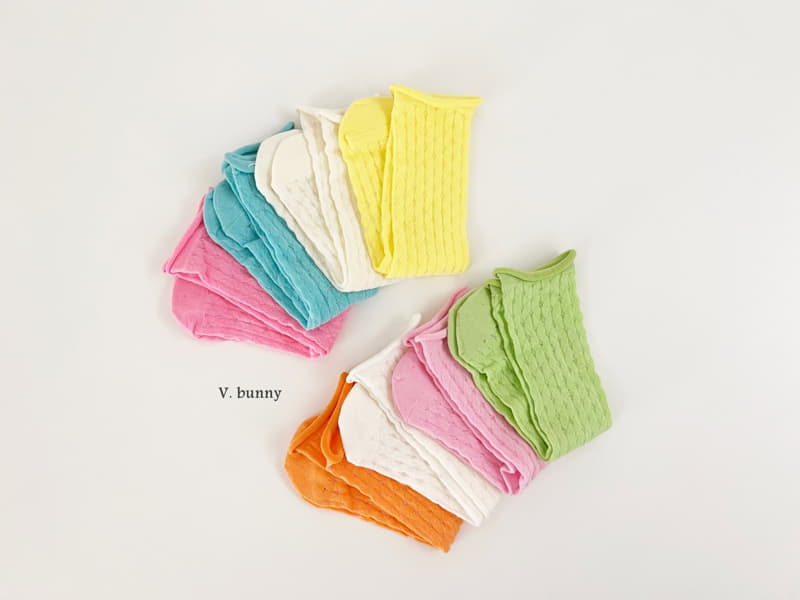 V Bunny - Korean Children Fashion - #kidsstore - Twist Socks Set - 11