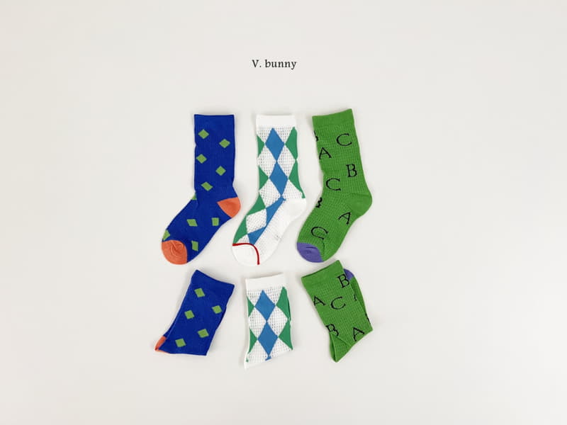V Bunny - Korean Children Fashion - #kidzfashiontrend - ABC Socks Set - 6