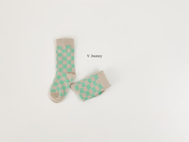 V Bunny - Korean Children Fashion - #kidsstore - Checker Board Socks Set - 4