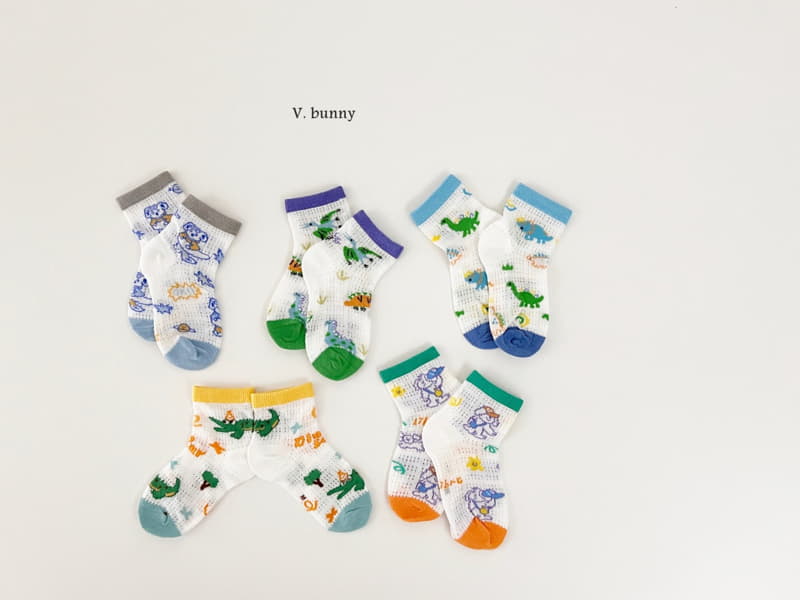 V Bunny - Korean Children Fashion - #kidzfashiontrend - Zoo Socks Set - 7