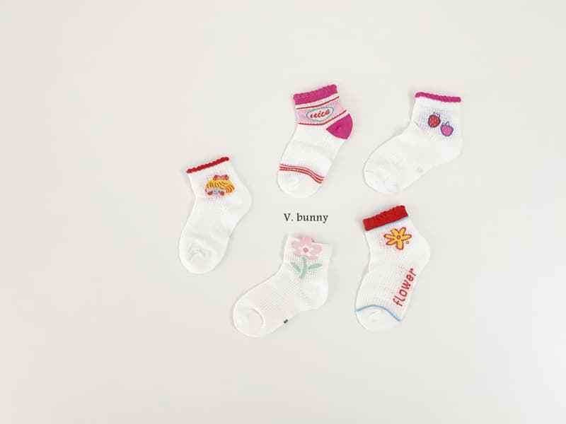 V Bunny - Korean Children Fashion - #littlefashionista - Minimi Socks Set - 12
