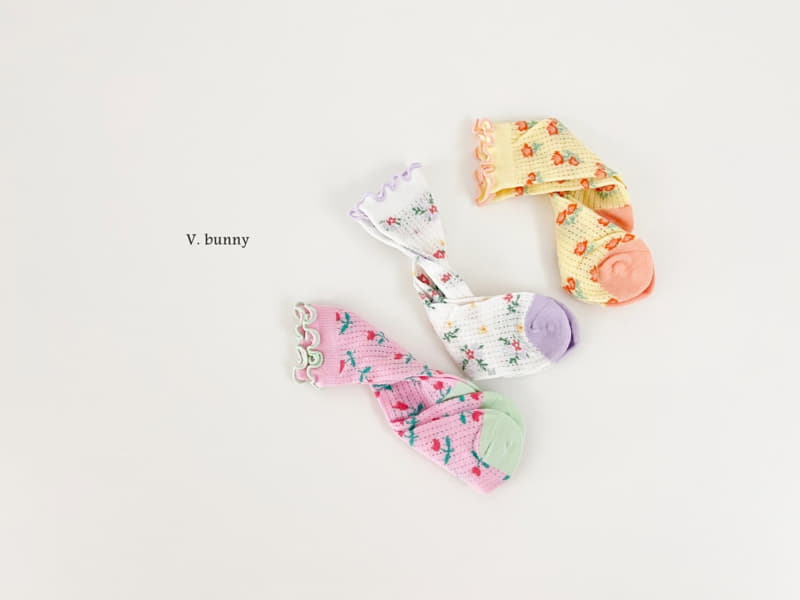 V Bunny - Korean Children Fashion - #littlefashionista - Frill Garden Socks Set