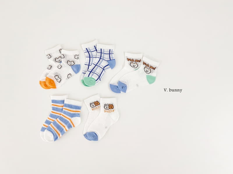 V Bunny - Korean Children Fashion - #littlefashionista - Tomi Socks Set - 11
