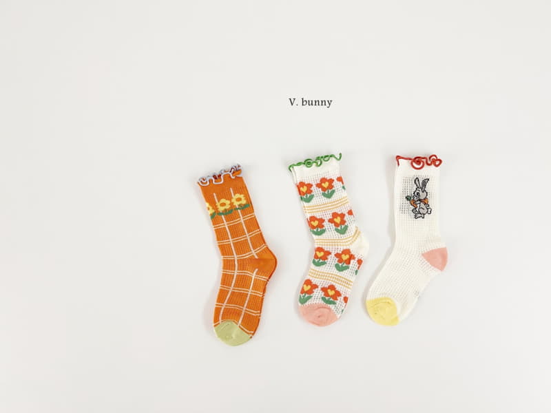 V Bunny - Korean Children Fashion - #magicofchildhood - Carrot Rabbit Socks Set - 10