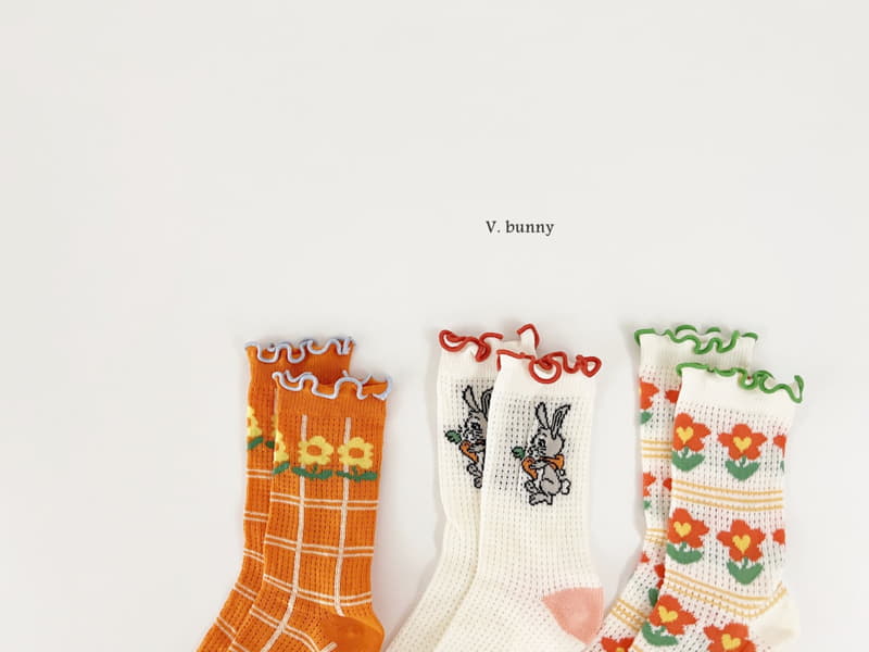 V Bunny - Korean Children Fashion - #minifashionista - Carrot Rabbit Socks Set - 11