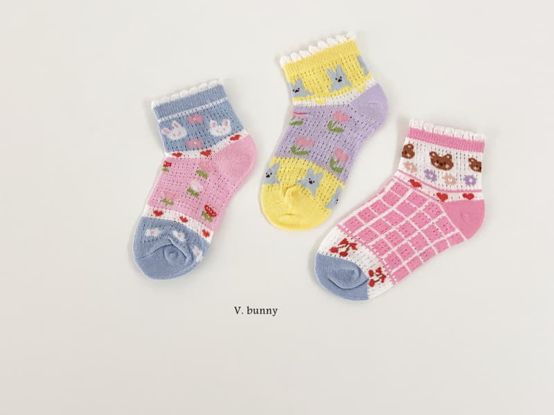 V Bunny - Korean Children Fashion - #prettylittlegirls - Colorful Socks Set - 8