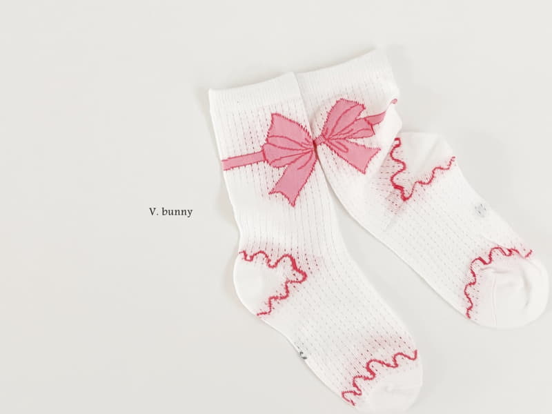 V Bunny - Korean Children Fashion - #stylishchildhood - Ribbon String Socks Set