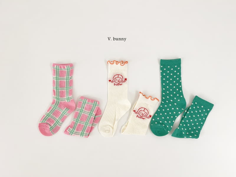 V Bunny - Korean Children Fashion - #stylishchildhood - Anna Socks Set - 10