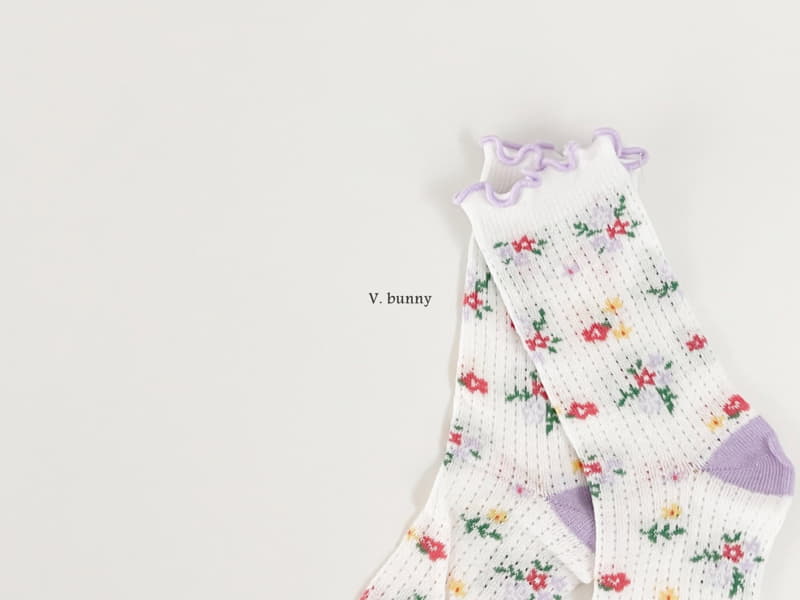 V Bunny - Korean Children Fashion - #stylishchildhood - Frill Garden Socks Set - 7