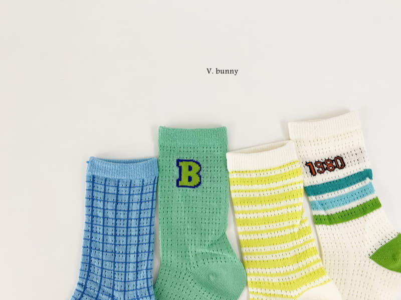 V Bunny - Korean Children Fashion - #prettylittlegirls - Bon Jour Socks Set - 4