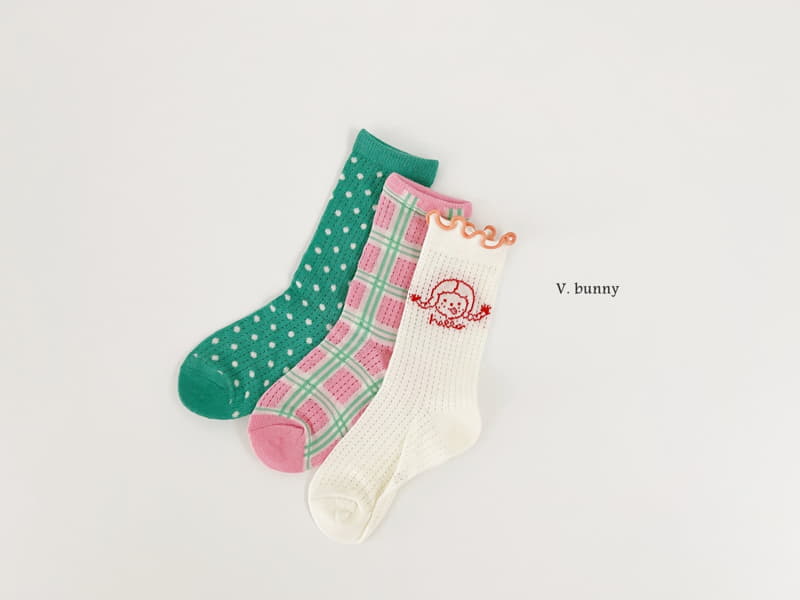 V Bunny - Korean Children Fashion - #todddlerfashion - Anna Socks Set - 8