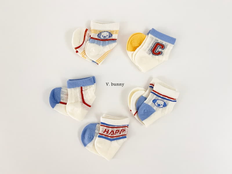 V Bunny - Korean Children Fashion - #todddlerfashion - Happy Socks Set
