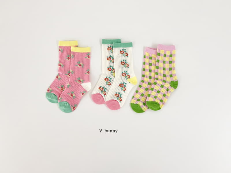 V Bunny - Korean Children Fashion - #toddlerclothing - Susunhwa Socks Set - 8