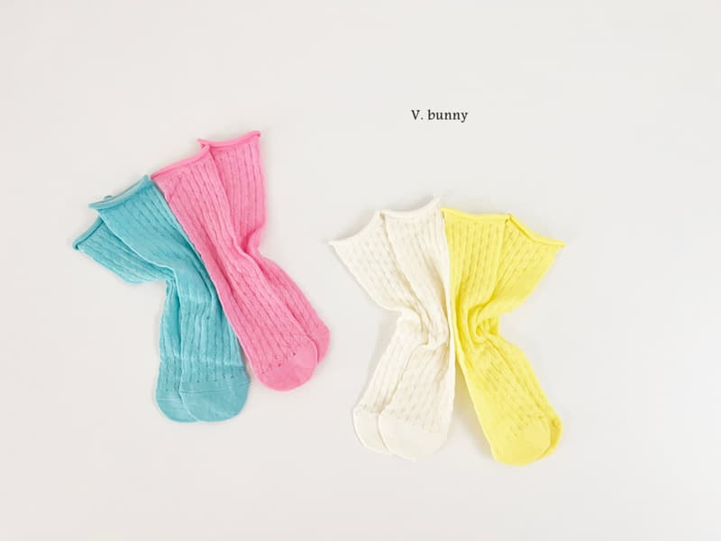 V Bunny - Korean Children Fashion - #toddlerclothing - Twist Socks Set - 3