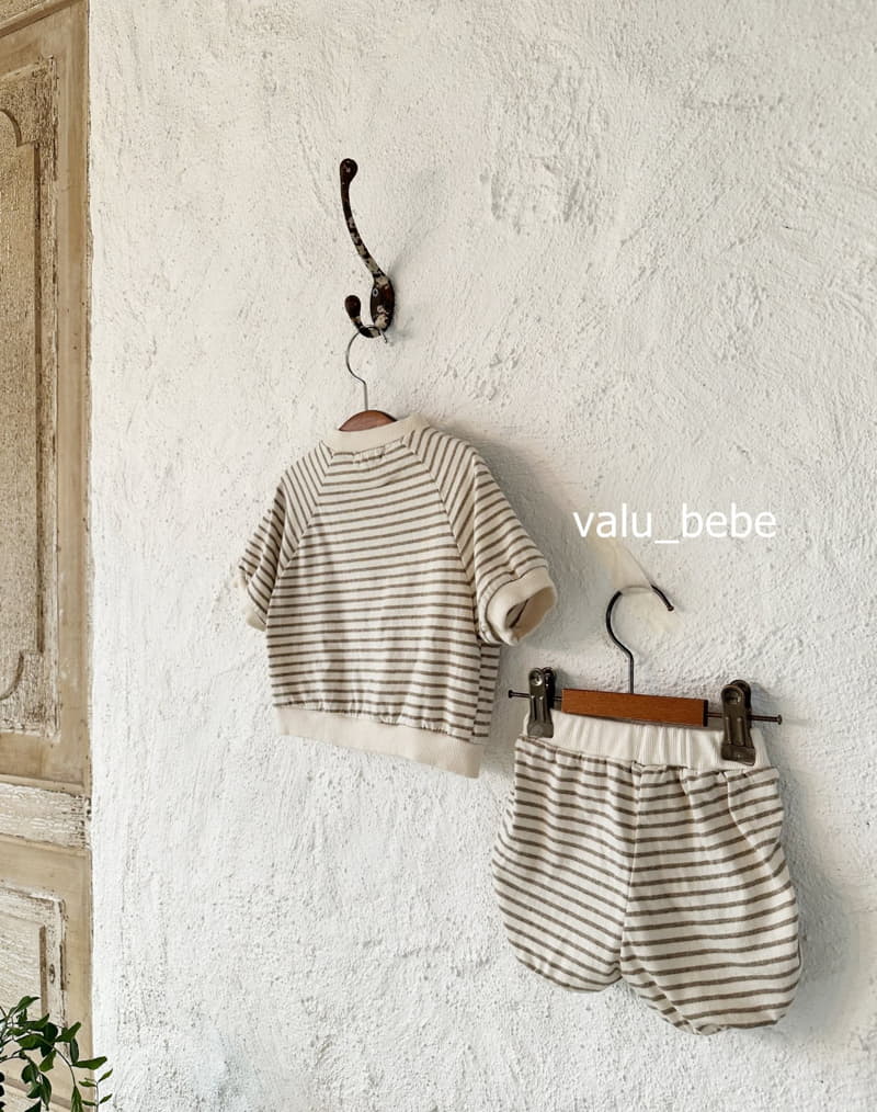 Valu Bebe - Korean Baby Fashion - #babyboutique - Stripes Cucu Button Tee - 11