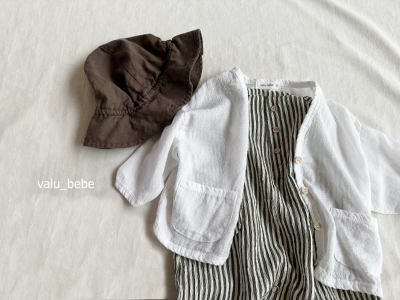 Valu Bebe - Korean Baby Fashion - #babyboutique - Stripes Dungarees Bodysuit - 9