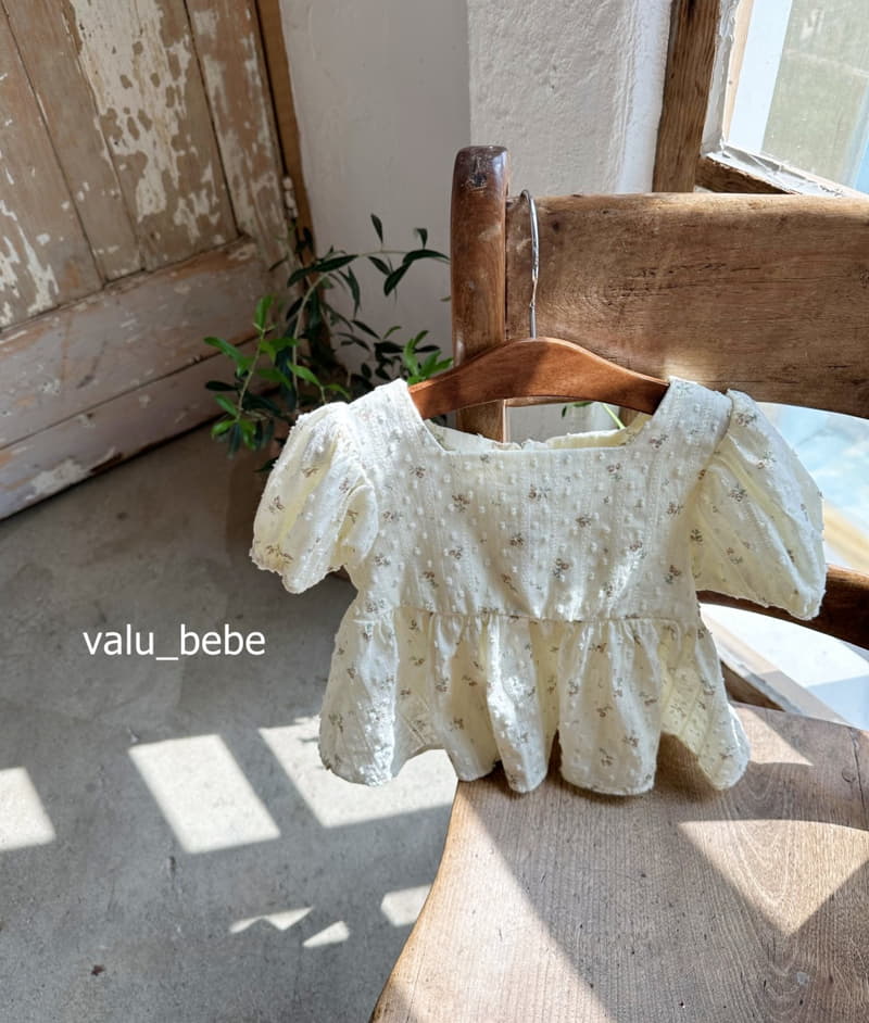 Valu Bebe - Korean Baby Fashion - #babyboutiqueclothing - Flower Puff Blouse