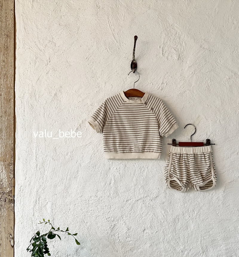 Valu Bebe - Korean Baby Fashion - #babygirlfashion - Stripes Cucu Button Tee - 2