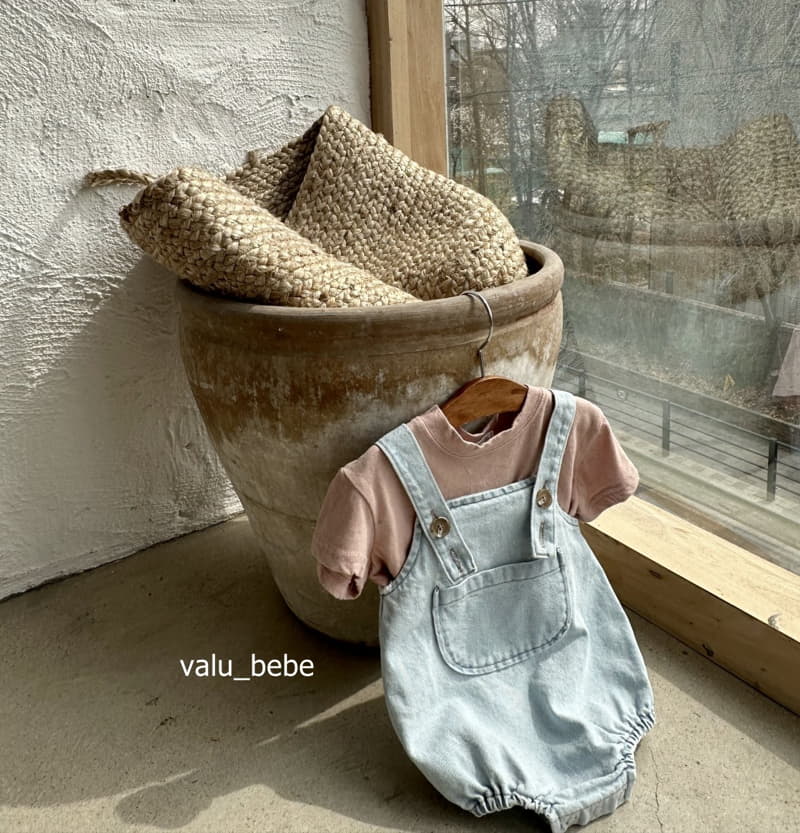 Valu Bebe - Korean Baby Fashion - #babylifestyle - Denim Dungarees Bodysuit - 7