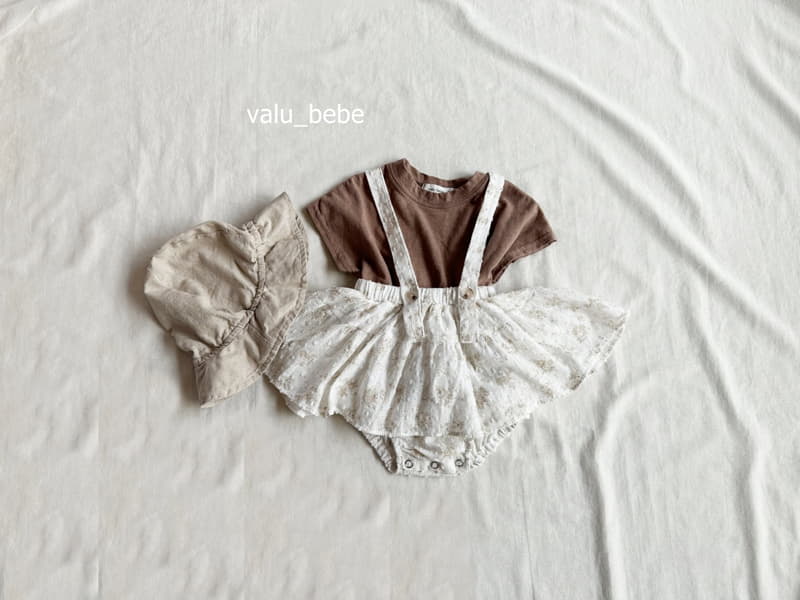 Valu Bebe - Korean Baby Fashion - #babyootd - Flower Dungarees Bodysuit - 4