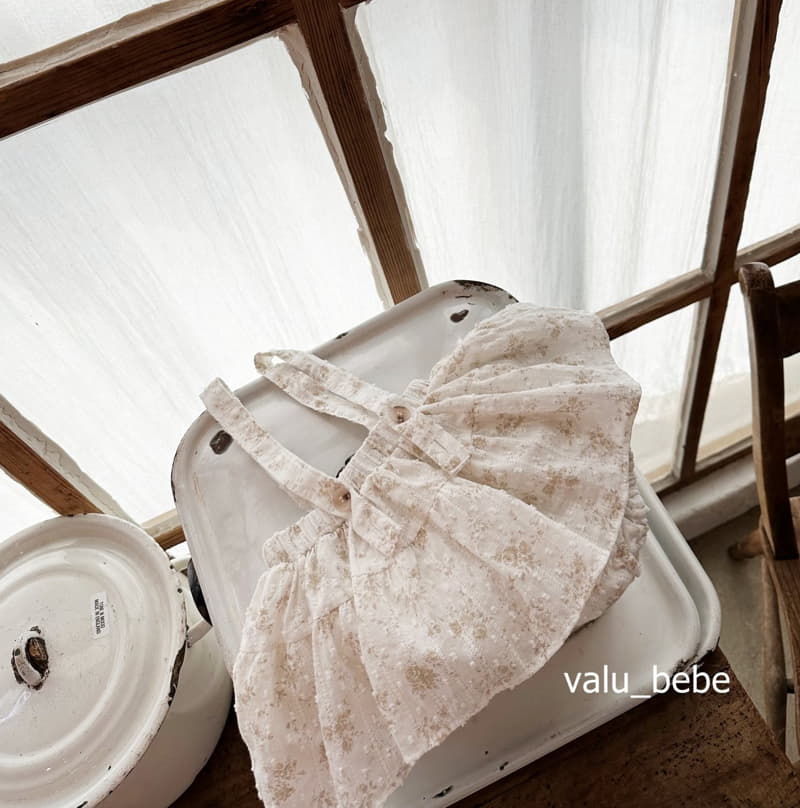 Valu Bebe - Korean Baby Fashion - #babywear - Flower Dungarees Bodysuit - 6