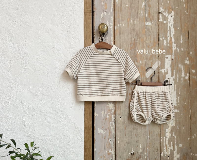 Valu Bebe - Korean Baby Fashion - #babywear - Stripes Cucu Button Tee - 8