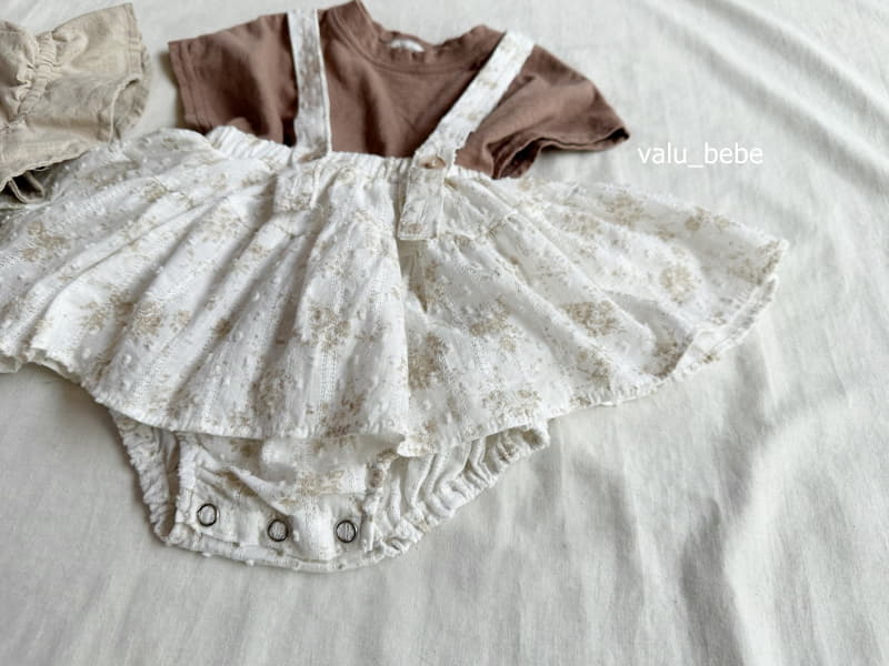 Valu Bebe - Korean Baby Fashion - #smilingbaby - Flower Dungarees Bodysuit - 9