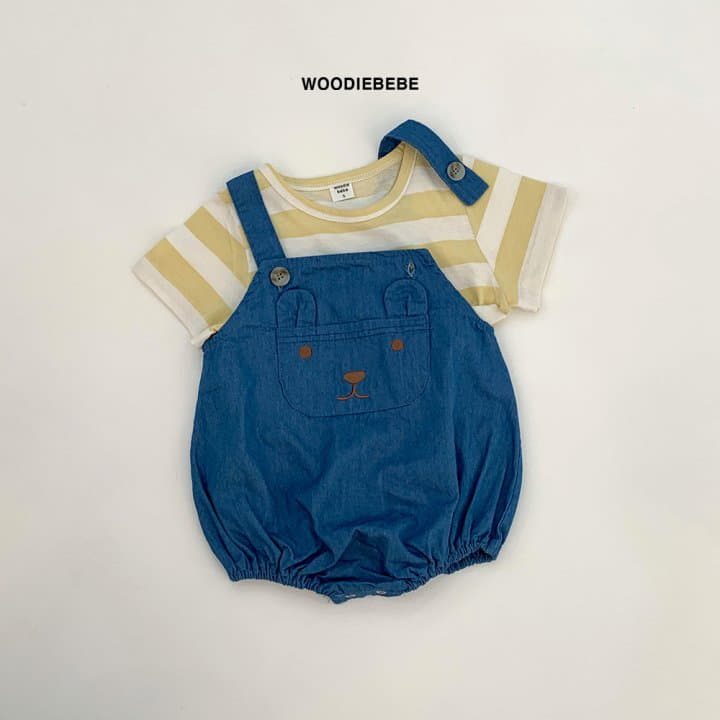 Woodie - Korean Baby Fashion - #babygirlfashion - Pocket Bear Bodysuit - 5